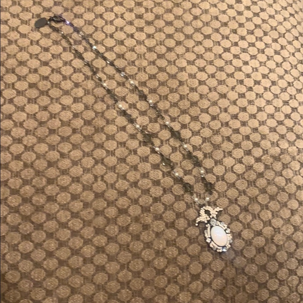 Erickson Beamon White Beaded Necklace